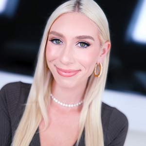 Blonde beauty smiles for the camera