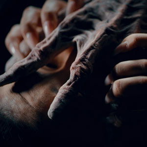 Facehugger covering her pretty face