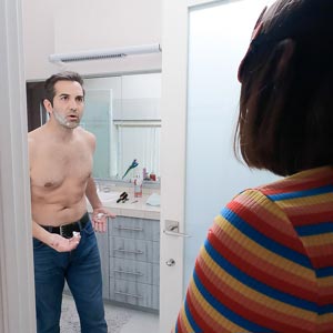 They were hiding in the bathroom