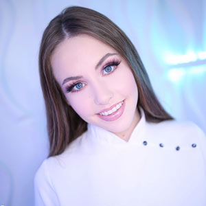 She got beautiful blue eyes