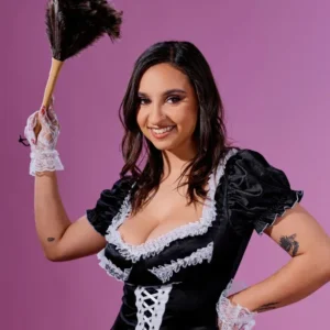 Hailey in sexy maid costume