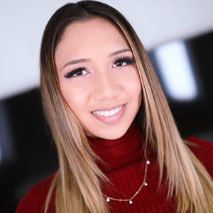 Kimora smiling for the camera