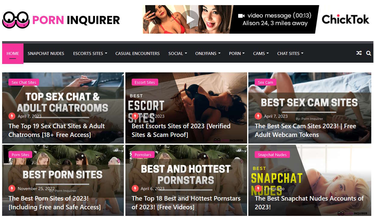 Find Your Casual Mate in No Time with Porn Enquirer