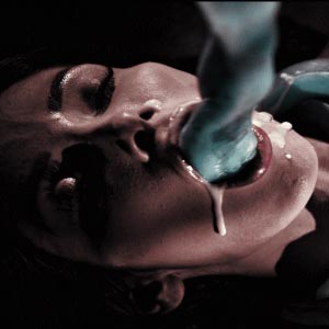 Tentacle going inside her mouth