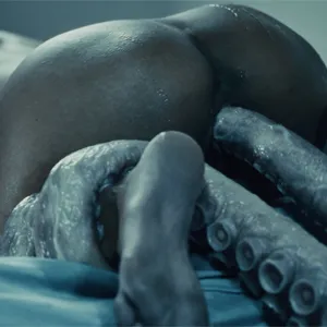 While Ava Amira is fucked by huge tentacles in her nightmare