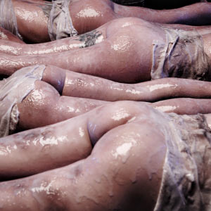 Butts covered in cum