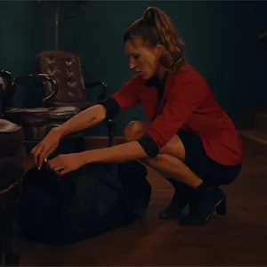 Addison Vodka finds a strange big black bag