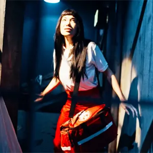 Paramedic trying to hide