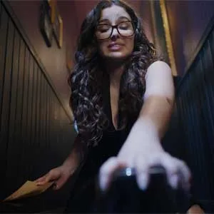 Leana Lovings catches something