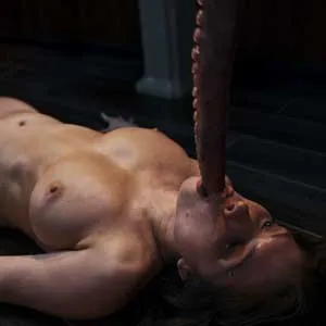 Gagging on tentacle
