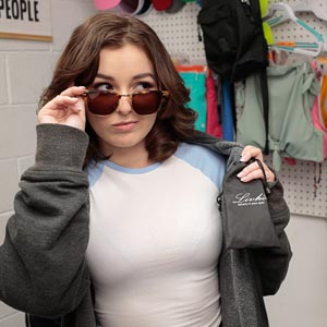 Leana with her new glasses