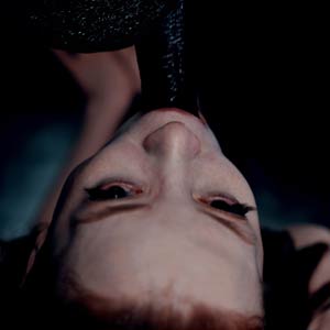 Gagging on big black tentacle