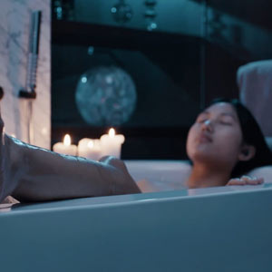 May Thai taking a hot bath