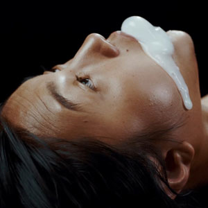 Cum pouring out her mouth