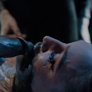 Alien cock for her mouth