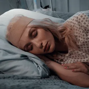 Emma Rosie sleeping at the hospital