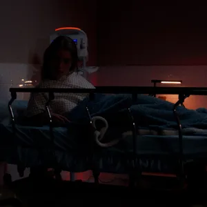 Octavia Red wakes up in the hospital