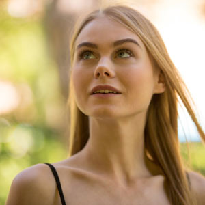 Nancy A walks in the park