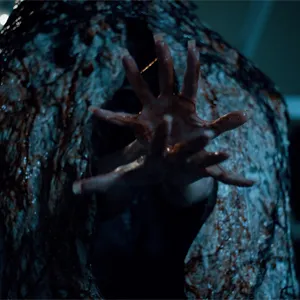 She finds the human sized cocoon