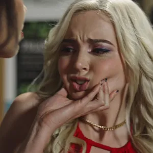 She wants to have fun with the sexy blonde