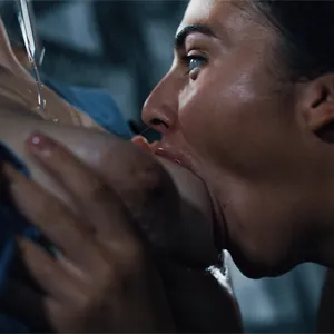 Milan eating Sofia's big boobies