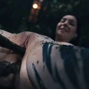 Double penetrating Mag Numb in the forest