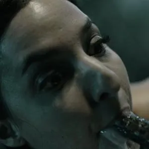 Sucking tentacle on close up