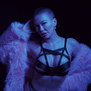 Adira's big boobs wrapped in black top