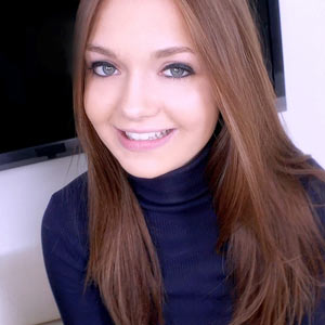 Smiling before cock sucking