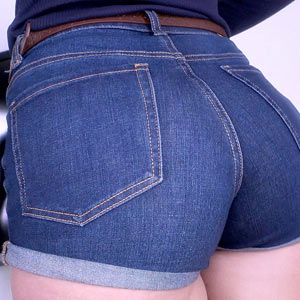 Joey White shows off her butt