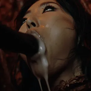 Sucking on huge tentacle