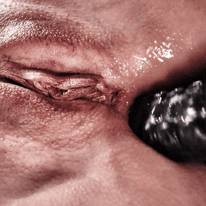 Big black tentacles in her butt