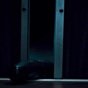 Big black tentacles holds the door